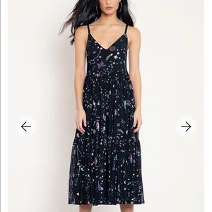 NWT S BLACKMILK CELESTIAL SKETCH SHEER MIDAXI DRESS - LIMITED